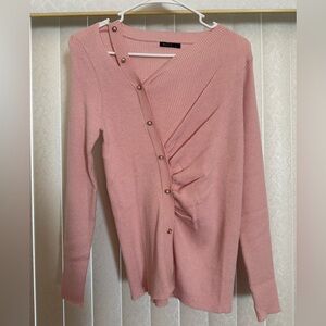MOTF Pink Long Sleeve Top with Button Detail